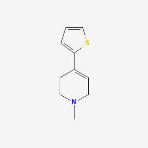 molecular formula C10H13NS B1217551 1-Methyl-4-(2-thienyl)-1,2,3,6-tetrahydropyridine CAS No. 80353-09-9
