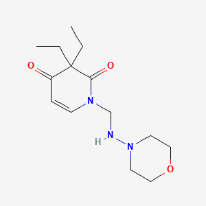 molecular formula C14H23N3O3 B1217553 N-Aminomethylmorpholine 3,3-diethyl-2,4-pyridinedione CAS No. 81424-62-6