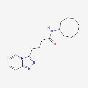 molecular formula C18H26N4O B12175547 N-cyclooctyl-4-([1,2,4]triazolo[4,3-a]pyridin-3-yl)butanamide 