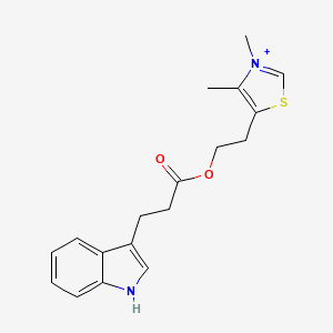 molecular formula C18H21N2O2S+ B1217561 2-(3,4-Dimethylthiazolium)ethyl indole-3-propionate CAS No. 88285-69-2