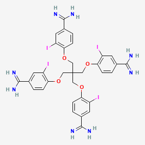 4-[3-(4-Carbamimidoyl-2-iodophenoxy)-2,2-bis[(4-carbamimidoyl-2-iodophenoxy)methyl]propoxy]-3-iodobenzenecarboximidamide