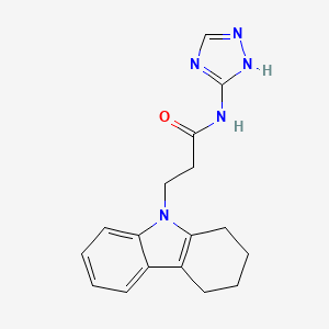 molecular formula C17H19N5O B12175671 3-(1,2,3,4-tetrahydro-9H-carbazol-9-yl)-N-(1H-1,2,4-triazol-3-yl)propanamide 