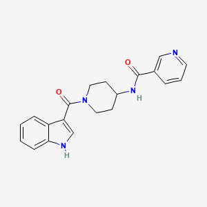 molecular formula C20H20N4O2 B12175689 N-[1-(1H-indol-3-ylcarbonyl)piperidin-4-yl]pyridine-3-carboxamide 