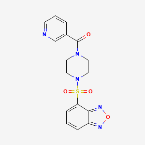 molecular formula C16H15N5O4S B12175723 [4-(2,1,3-Benzoxadiazol-4-ylsulfonyl)piperazin-1-yl](pyridin-3-yl)methanone 