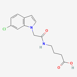 molecular formula C14H15ClN2O3 B12175785 4-{[(6-chloro-1H-indol-1-yl)acetyl]amino}butanoic acid 