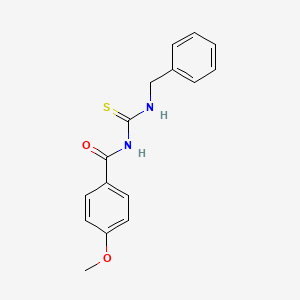 4-methoxy-N-[[(phenylmethyl)amino]-sulfanylidenemethyl]benzamide
