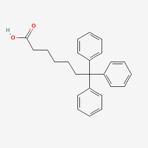 molecular formula C25H26O2 B1217584 7,7,7-Triphenylheptanoic acid 