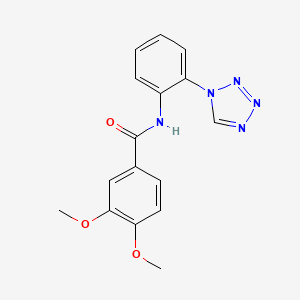 molecular formula C16H15N5O3 B12175907 3,4-dimethoxy-N-[2-(1H-tetrazol-1-yl)phenyl]benzamide 