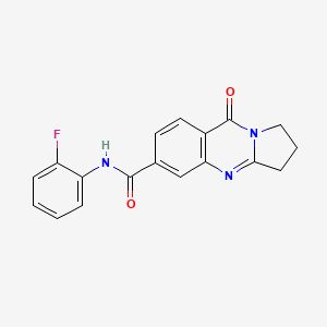 molecular formula C18H14FN3O2 B12175919 N-(2-fluorophenyl)-9-oxo-1,2,3,9-tetrahydropyrrolo[2,1-b]quinazoline-6-carboxamide 