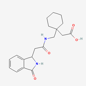 molecular formula C19H24N2O4 B12175933 [1-({[(3-oxo-2,3-dihydro-1H-isoindol-1-yl)acetyl]amino}methyl)cyclohexyl]acetic acid 