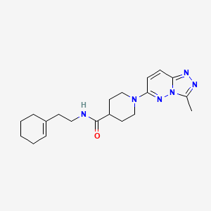 molecular formula C20H28N6O B12175962 N-(2-cyclohex-1-en-1-ylethyl)-1-(3-methyl[1,2,4]triazolo[4,3-b]pyridazin-6-yl)piperidine-4-carboxamide 