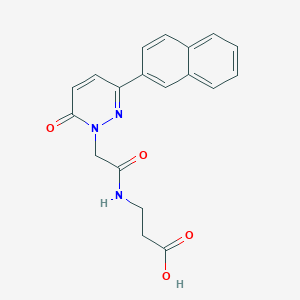 molecular formula C19H17N3O4 B12175988 N-{[3-(naphthalen-2-yl)-6-oxopyridazin-1(6H)-yl]acetyl}-beta-alanine 