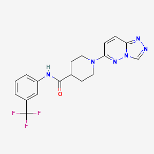 molecular formula C18H17F3N6O B12175994 1-([1,2,4]triazolo[4,3-b]pyridazin-6-yl)-N-[3-(trifluoromethyl)phenyl]piperidine-4-carboxamide 