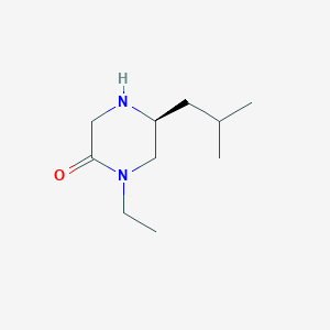 molecular formula C10H20N2O B012176 (S)-1-Ethyl-5-isobutylpiperazin-2-one CAS No. 106576-32-3