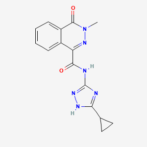 molecular formula C15H14N6O2 B12176114 N-(3-cyclopropyl-1H-1,2,4-triazol-5-yl)-3-methyl-4-oxo-3,4-dihydrophthalazine-1-carboxamide 