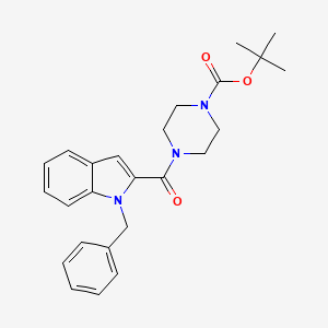 molecular formula C25H29N3O3 B12176127 tert-butyl 4-[(1-benzyl-1H-indol-2-yl)carbonyl]piperazine-1-carboxylate 