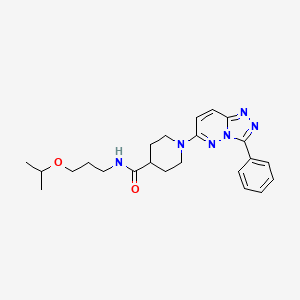 molecular formula C23H30N6O2 B12176154 1-(3-phenyl[1,2,4]triazolo[4,3-b]pyridazin-6-yl)-N-[3-(propan-2-yloxy)propyl]piperidine-4-carboxamide 