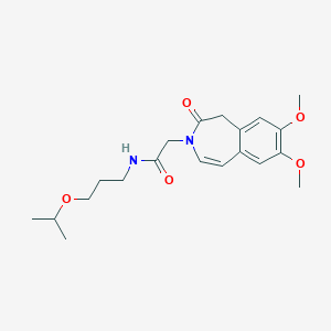 molecular formula C20H28N2O5 B12176247 2-(7,8-dimethoxy-2-oxo-1,2-dihydro-3H-3-benzazepin-3-yl)-N-[3-(propan-2-yloxy)propyl]acetamide 