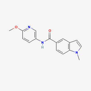 molecular formula C16H15N3O2 B12176256 N-(6-methoxypyridin-3-yl)-1-methyl-1H-indole-5-carboxamide 