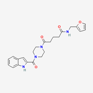 molecular formula C23H26N4O4 B12176336 N-(furan-2-ylmethyl)-5-[4-(1H-indol-2-ylcarbonyl)piperazin-1-yl]-5-oxopentanamide 
