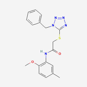 N-(2-methoxy-5-methylphenyl)-2-[[1-(phenylmethyl)-5-tetrazolyl]thio]acetamide
