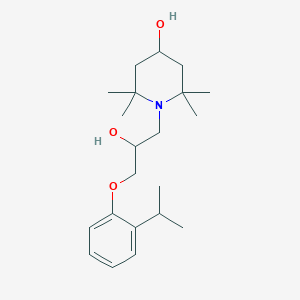 molecular formula C21H35NO3 B12176369 1-(2-Hydroxy-3-(2-isopropylphenoxy)propyl)-2,2,6,6-tetramethylpiperidin-4-ol 