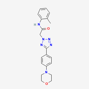 molecular formula C20H22N6O2 B1217638 N-(2-methylphenyl)-2-[5-[4-(4-morpholinyl)phenyl]-2-tetrazolyl]acetamide 