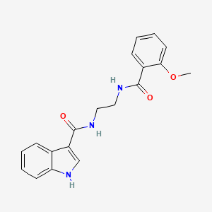 molecular formula C19H19N3O3 B12176381 N-(2-{[(2-methoxyphenyl)carbonyl]amino}ethyl)-1H-indole-3-carboxamide 