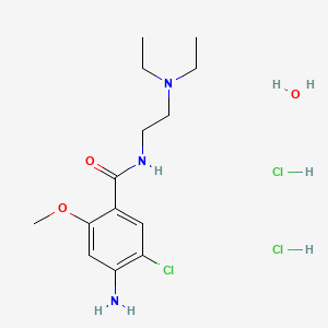 molecular formula C14H26Cl3N3O3 B1217639 Metoclopramide dihydrochloride monohydrate CAS No. 5581-45-3