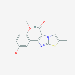 6-(2,5-Dimethoxyphenyl)-2-methylimidazo[2,1-B]thiazole-5-carboxaldehyde