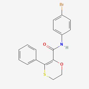 molecular formula C17H14BrNO2S B12176409 N-(4-bromophenyl)-3-phenyl-5,6-dihydro-1,4-oxathiine-2-carboxamide 