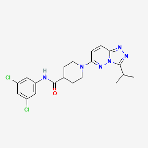 molecular formula C20H22Cl2N6O B12176441 N-(3,5-dichlorophenyl)-1-[3-(propan-2-yl)[1,2,4]triazolo[4,3-b]pyridazin-6-yl]piperidine-4-carboxamide 