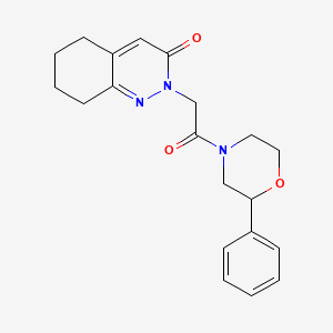 molecular formula C20H23N3O3 B12176455 2-[2-oxo-2-(2-phenylmorpholino)ethyl]-5,6,7,8-tetrahydro-3(2H)-cinnolinone 
