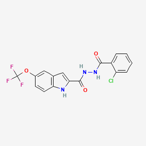 N'-(2-Chlorobenzoyl)-5-(trifluoromethoxy)-1H-indole-2-carbohydrazide