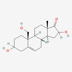 molecular formula C19H28O4 B1217651 3,7,15-Trihydroxy-5-androsten-17-one 