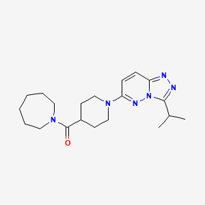 molecular formula C20H30N6O B12176537 Azepan-1-yl{1-[3-(propan-2-yl)[1,2,4]triazolo[4,3-b]pyridazin-6-yl]piperidin-4-yl}methanone 