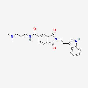 molecular formula C24H26N4O3 B12176543 N-[3-(dimethylamino)propyl]-2-[2-(1H-indol-3-yl)ethyl]-1,3-dioxo-2,3-dihydro-1H-isoindole-5-carboxamide 