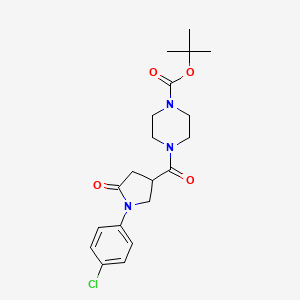 molecular formula C20H26ClN3O4 B12176551 Tert-butyl 4-{[1-(4-chlorophenyl)-5-oxopyrrolidin-3-yl]carbonyl}piperazine-1-carboxylate 