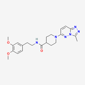 molecular formula C22H28N6O3 B12176581 N-[2-(3,4-dimethoxyphenyl)ethyl]-1-(3-methyl[1,2,4]triazolo[4,3-b]pyridazin-6-yl)piperidine-4-carboxamide 