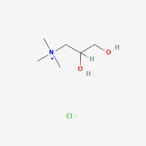 molecular formula C6H16ClNO2 B1217662 (2,3-Dihydroxypropyl)trimethylammonium chloride CAS No. 34004-36-9