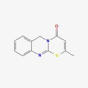 2-Methyl-5,6-dihydro-1,3-thiazino(2,3-b)quinazolin-4-one