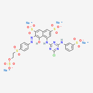 molecular formula C27H18ClN7Na4O16S5 B1217670 Reactive Red 198 CAS No. 78952-61-1