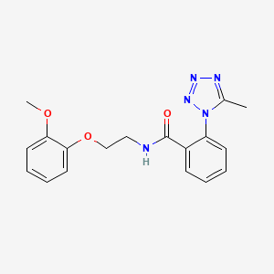 molecular formula C18H19N5O3 B12176725 N-[2-(2-methoxyphenoxy)ethyl]-2-(5-methyl-1H-tetrazol-1-yl)benzamide 