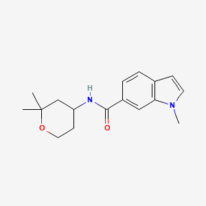 molecular formula C17H22N2O2 B12176728 N-(2,2-dimethyltetrahydro-2H-pyran-4-yl)-1-methyl-1H-indole-6-carboxamide 