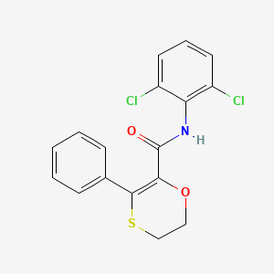 molecular formula C17H13Cl2NO2S B12176847 N-(2,6-dichlorophenyl)-3-phenyl-5,6-dihydro-1,4-oxathiine-2-carboxamide 