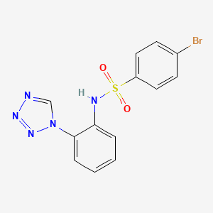 molecular formula C13H10BrN5O2S B12176859 4-bromo-N-[2-(1H-tetrazol-1-yl)phenyl]benzenesulfonamide 