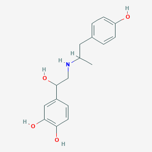 4-(1-Hydroxy-2-{[1-(4-hydroxyphenyl)propan-2-yl]amino}ethyl)benzene-1,2-diol