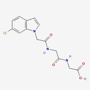 molecular formula C14H14ClN3O4 B12176905 N-[(6-chloro-1H-indol-1-yl)acetyl]glycylglycine 