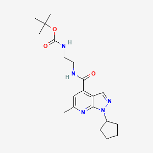 molecular formula C20H29N5O3 B12176932 tert-butyl (2-{[(1-cyclopentyl-6-methyl-1H-pyrazolo[3,4-b]pyridin-4-yl)carbonyl]amino}ethyl)carbamate 