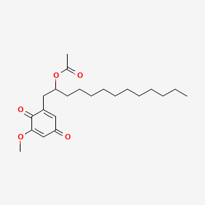 molecular formula C22H34O5 B1217697 Cornudentanone CAS No. 110979-06-1